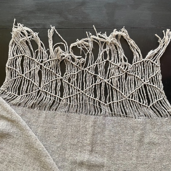 Linen, natural colour women’s Scarf / Width - Picture 2 of 7
